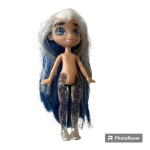 Justplay Hairdorables Hairmazing Doll 4 in 2021 Glitter Legs Blue Hair
